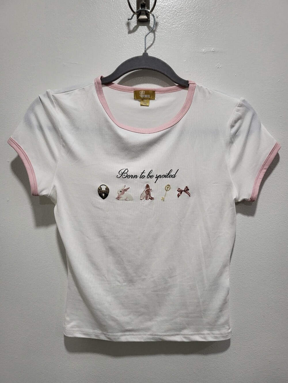 NWOT "Born to be Spoiled" Baby Tee - Size Medium